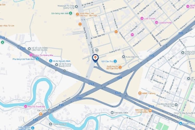 Map - Horizontal LED Unipole Billboard at IC3 Quang Trung, Can Tho City (Panel B)