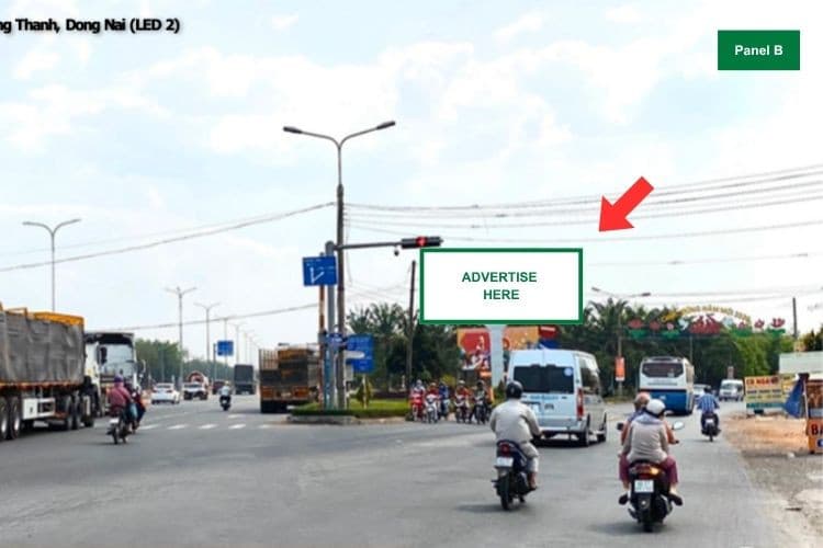 1 Panel Horizontal LED Unipole Billboard at National Highway 51, Ho Chi Minh City (Panel B)
