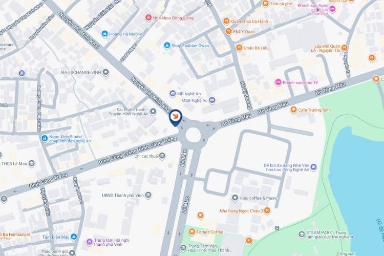 Map - Horizontal LED Unipole Billboard at Nghe An Television Station Roundabout, Thanh Vinh Ward, Nghe An