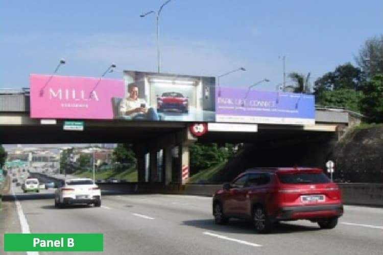 2 Sided Overhead Bridge Billboard at DUKE Highway KM11.1, Kuala Lumpur (on Jalan Bukit Setiawangsa flyover)