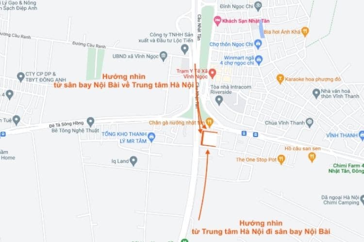 Map - Wall-mounted Pano Billboard at Nhat Tan Bridge, Dong Anh, Ha Noi City