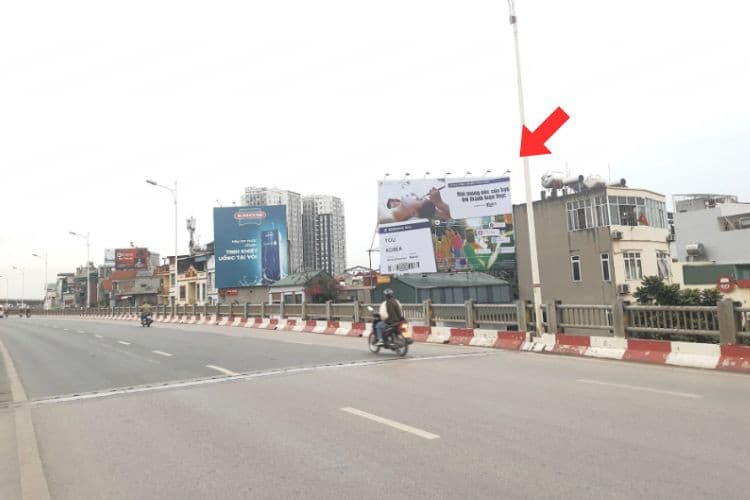 Horizontal Wall-mounted Pano Billboard at Vinh Tuy Bridge, Hai Ba Trung, Ha Noi City