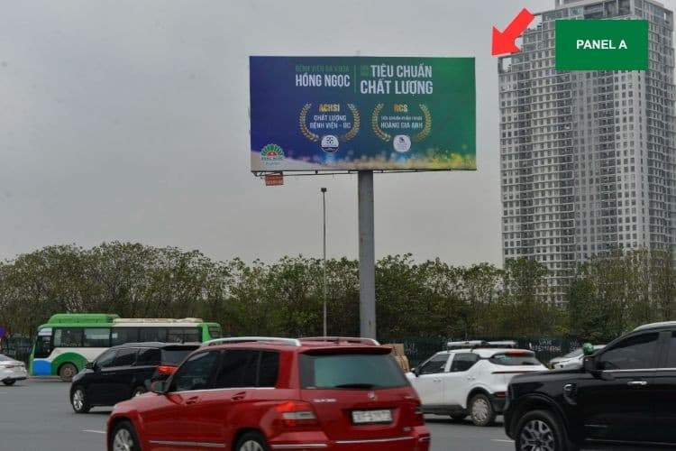 2 Panel Horizontal Unipole Billboard at Chau Van Liem - Me Tri Intersection, Nam Tu Liem, Ha Noi City