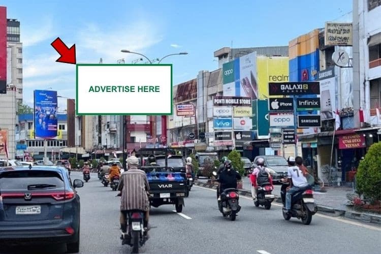 1 Sided Horizontal Static Billboard at Jl. Gajah Mada, Pontianak Selatan, Pontianak, Kalimantan Barat  (in front of BNI Gajah Mada Pontianak)