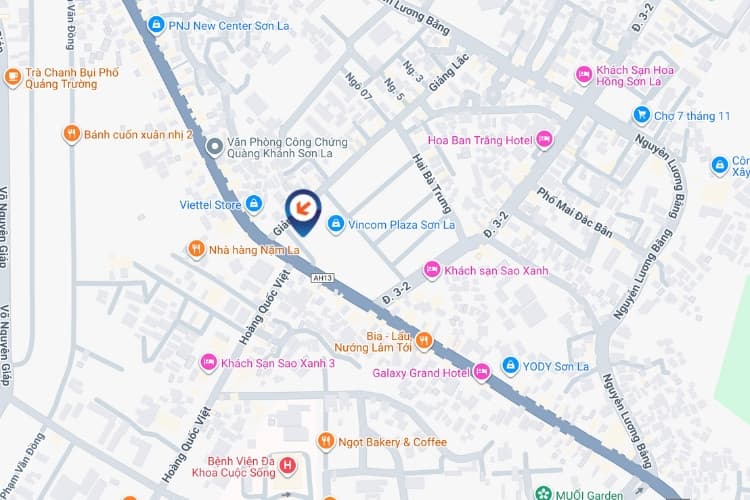 Map - Horizontal LED Wall Cladding Billboard at Truong Chinh Street, To Hieu Ward, Sơn La (Vincom Son La)