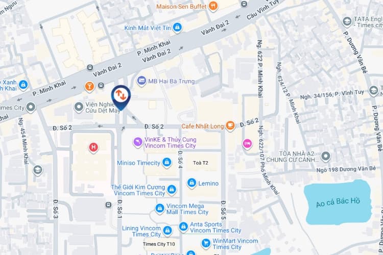Map - Horizontal LED Unipole Billboard at 458 Minh Khai, Bach Mai Ward, Ha Noi City (Main entrance of Time City and Park Hill residential area)