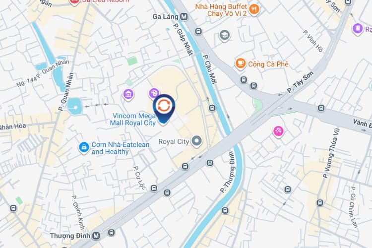Map - Horizontal Digital Screen Billboard at 72A Nguyen Trai, Khuong Dinh Ward, Ha Noi City (Vincom Mega Mall Royal City)