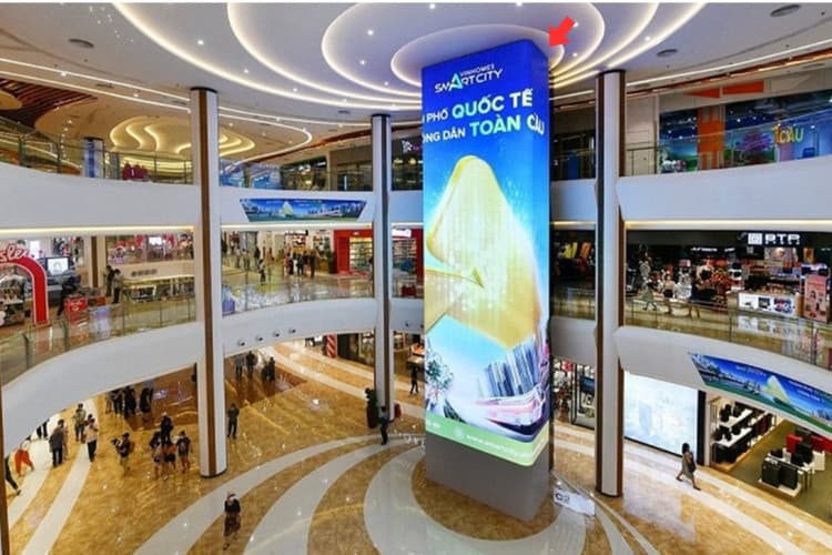 1 bảng màn hình LED ốp cột dọc tại Kiêu Kỵ, Gia Lâm, TP. Hà Nội (Vincom Mega Mall Ocean Park)
