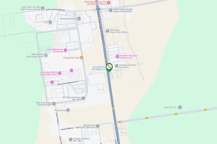 Map -  Vertical Minipole Billboard at NSE KM2.4, Bukit Kayu Hitam, Kedah (near Thailand Saodao Checkpoint)