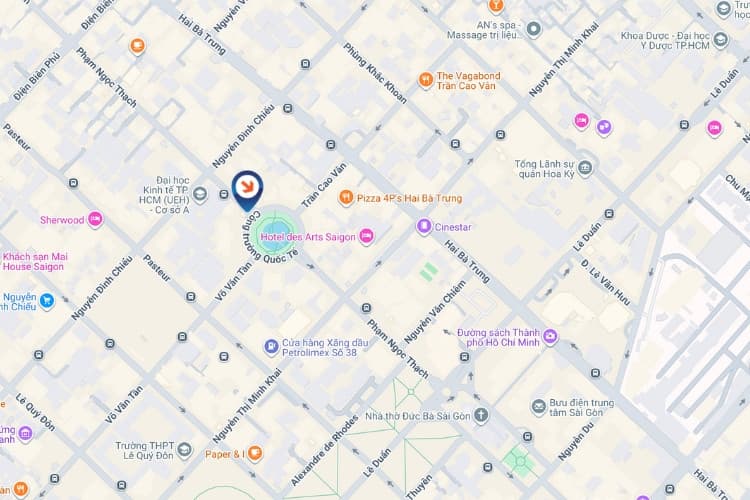 Map -  Horizontal LED Wall Cladding Billboard at 11-11A Pham Ngoc Thach Street, Xuan Hoa Ward, Ho Chi Minh City