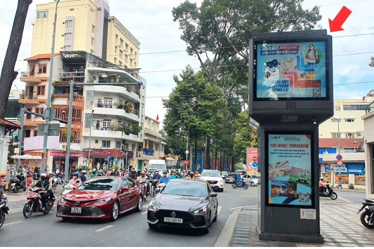 8 Sided E-tower Panel Billboard at 218 Nam Ki Khoi Nghia, Vo Thi Sau Ward, Ho Chi Minh City
