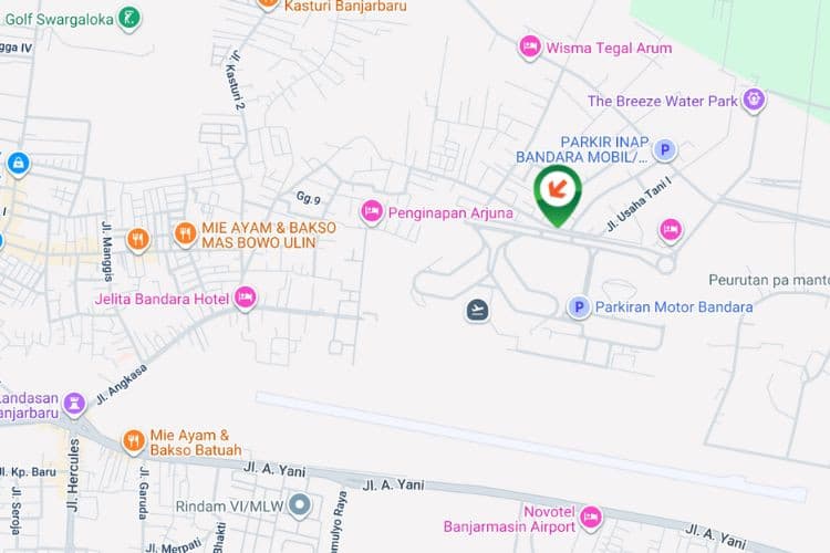 Map - Horizontal Static Billboard at Jl Harum Manis, Banjarbaru, Kalimantan Selatan  (towards Syamsudin Noor Airport exit)