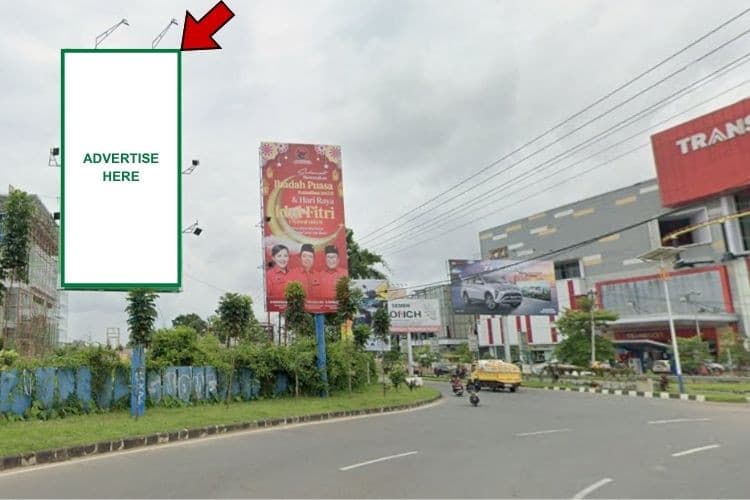 Vertical Static Billboard at Jl Ahmad Yani Transmart 2, Pontianak, Kalimantan Barat  (Near Astra Motor Ahmad Yani)
