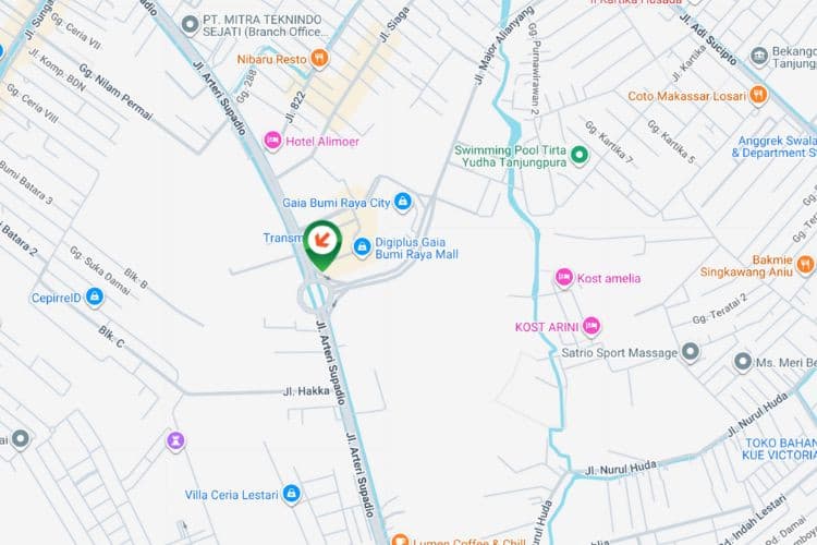 Map - Horizontal Static Billboard at Jl Ahmad Yani, Pontianak, Kalimantan Barat  (near Transmart Pontianak 4)