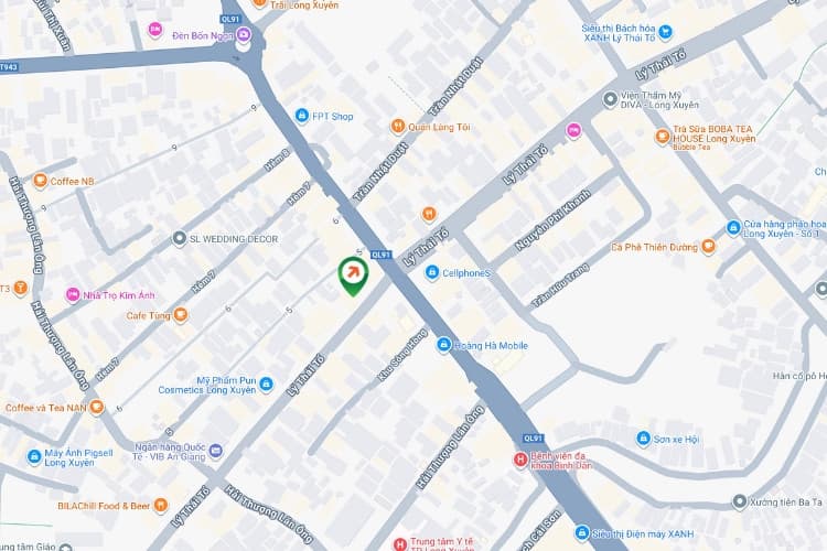 Map-  Horizontal Wallscape Billboard at 290 Ly Thai To Street, Long Xuyen Ward, An Giang