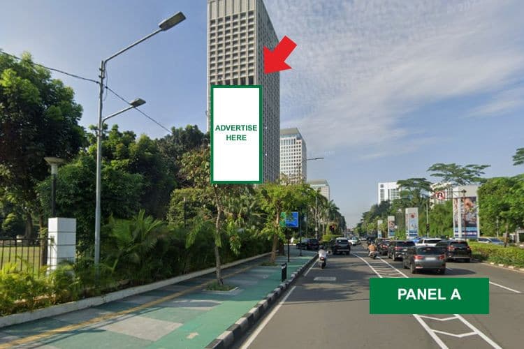2 Sided Vertical Static Billboard at Jl. Asia Afrika (Titik 25A) Senayan, Jakarta Pusat, DKI Jakarta 