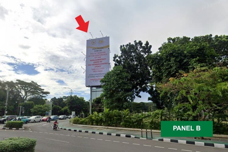 2 Sided Vertical Static Billboard at Jl. Asia Afrika (Titik 25A) Senayan, Jakarta Pusat, DKI Jakarta 