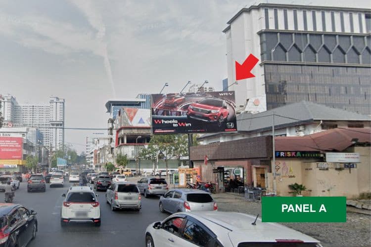 2 Sided Horizontal Static Billboard at Jl. Prof. HM Yamin, Medan, Sumatera Utara  (Intersection Jl. P. Merak Jingga)
