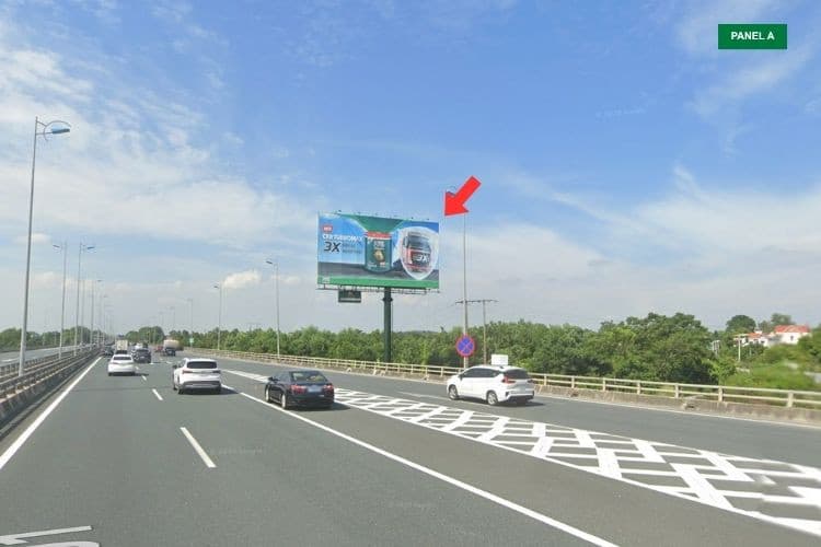 2 Panel Horizontal Unipole Billboard at Liem Tuyen Toll Station, Liem Tuyen, Ninh Binh