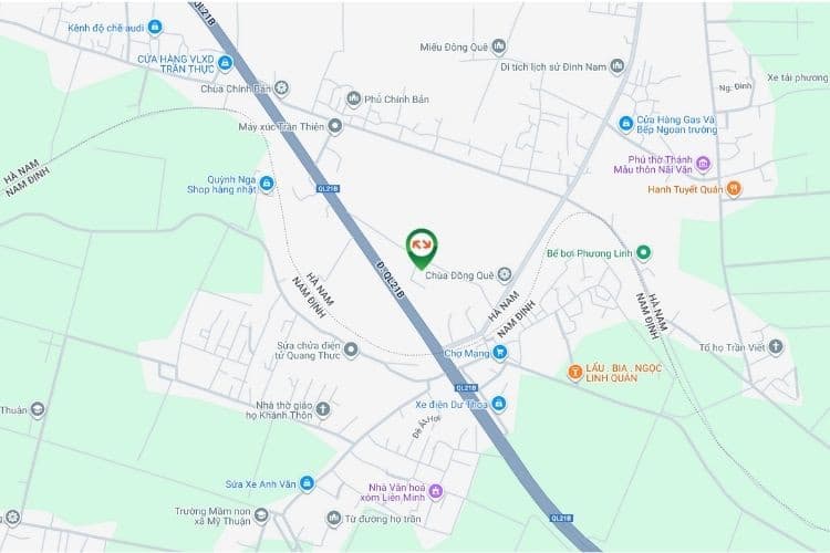 Map - Horizontal Unipole Billboard at Vu Ban Gas Station, Binh Giang, Ninh Binh