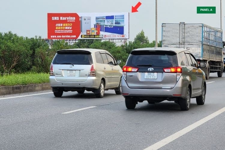 2 Panel Horizontal Iron frame billboard Billboard at Area along the new National Highway 1, Dai Phuc, Bac Ninh