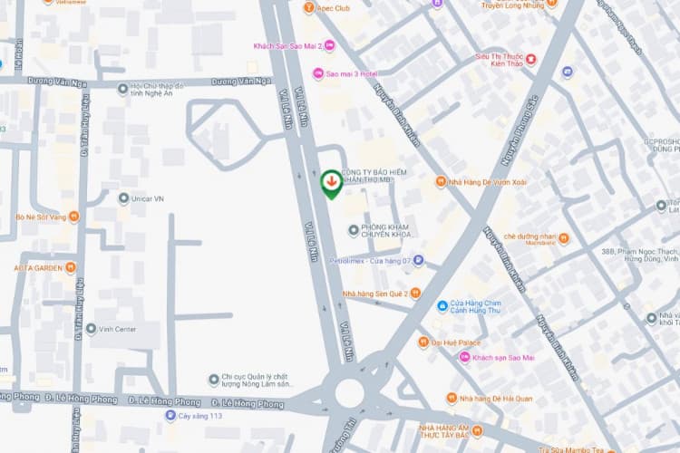 Map-  Vertical Wallscape Billboard at 34 Le Nin Boulevard, Truong Vinh Ward, Nghe An