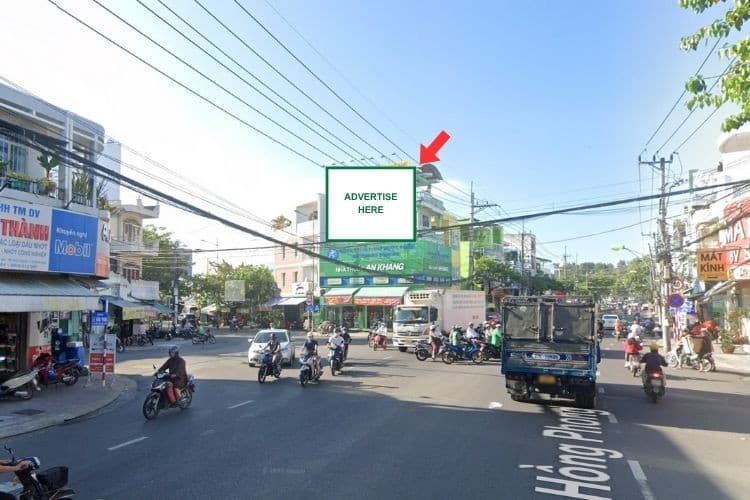 Horizontal Wall-mounted Pano Billboard at Le Hong Phong - 13 Street Intersection, Nha Trang, Khanh Hoa