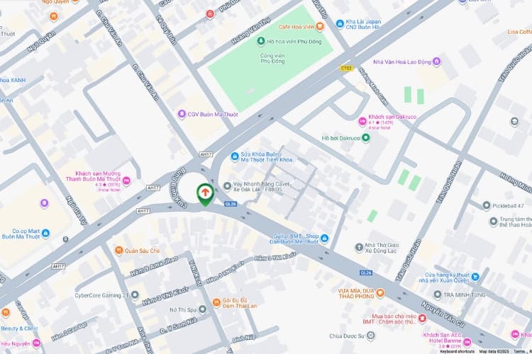 Map- Horizontal Wallscape Billboard at No.7, No.9 Nguyen Van Cu, Tan Lap Ward, Daklak