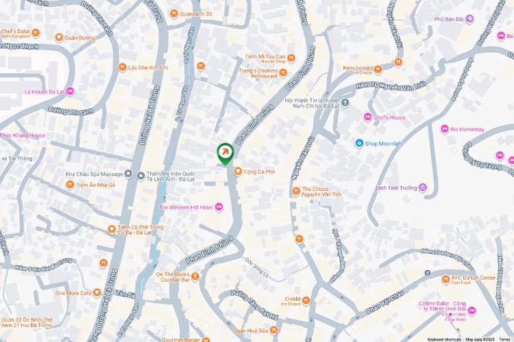 Map- Horizontal Wallscape Billboard at 155 Phan Dinh Phung, Xuan Huong Ward, Lam Dong