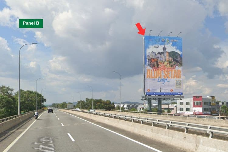 2 Sided Vertical Unipole Billboard at NSE Highway KM42, Alor Setar, Kedah