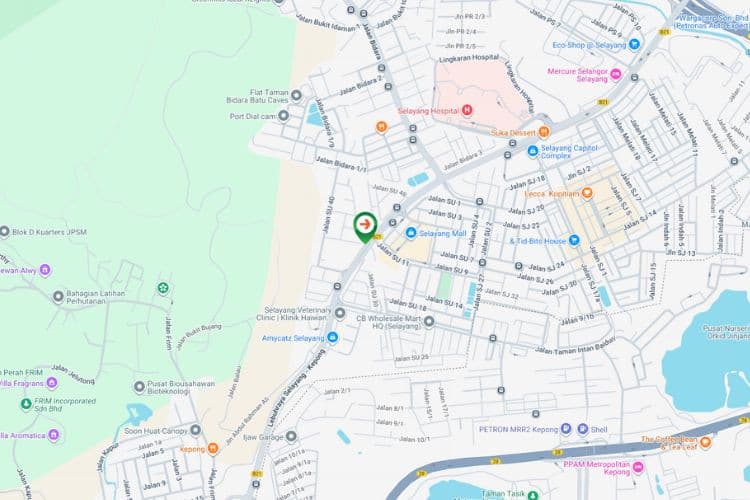Map - Free Standing Billboard at Selayang Mall, Batu Caves, Selangor (towards Lebuhraya Selayang Kepong)