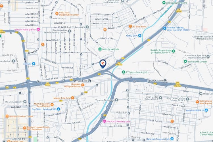 Map - Vertical Digital Screen Billboard at Federal Highway, Petaling Jaya, Selangor (A)