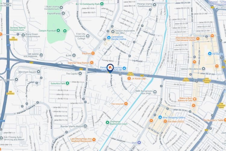 Map - Vertical Digital Screen Billboard at SPRINT Highway, Kayu Ara, Petaling Jaya, Selangor