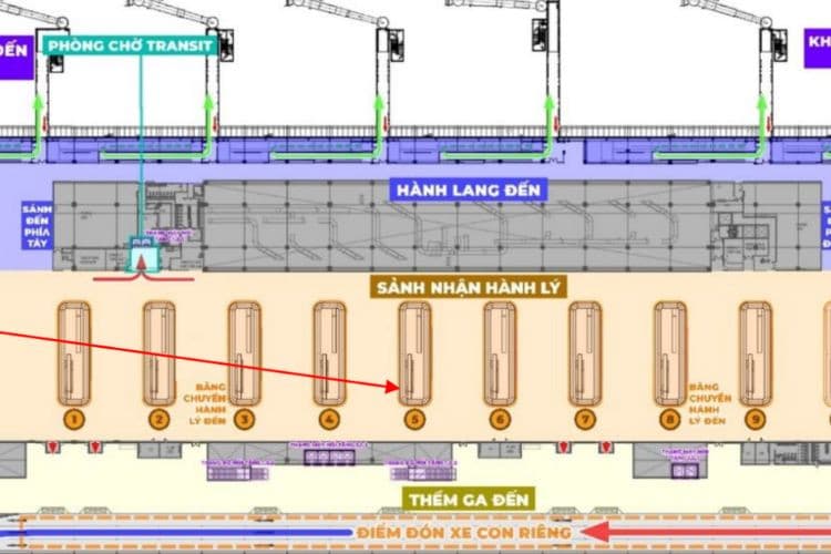 Map - Panel Horizontal Light Box Billboard at T3 Tan Son Nhat Airport, Tan Son Hoa Ward, Ho Chi Minh City (Baggage Carousel No. 05 Area, Domestic Arrivals Terminal)