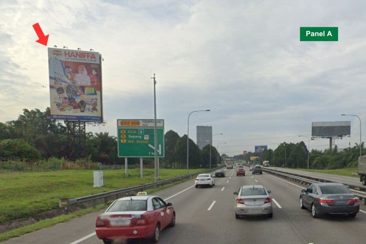2 Sided Vertical Unipole Billboard at ELITE Highway KM30, Dengkil, Selangor