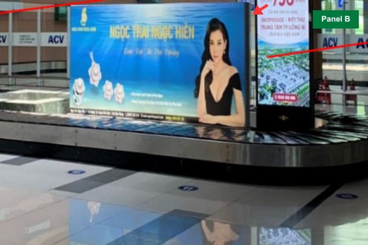 Panel B - Horizontal Light Box Billboard at Phu Quoc International Airport, Phu Quoc, An Giang (Baggage Carousel No. 02, Domestic Arrivals Isolation Area)