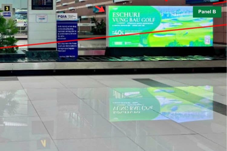 Panel B - Horizontal Light Box Billboard at Phu Quoc International Airport, Phu Quoc, An Giang (Baggage Carousel No. 04, International Arrivals Isolation Area)