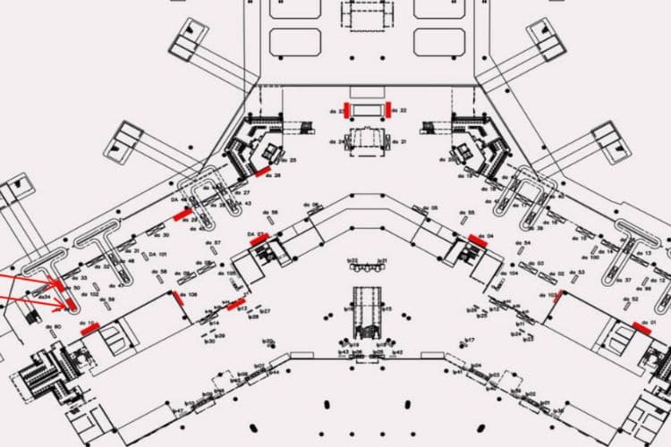 Map - Horizontal Light Box Billboard at Noi Bai International Airport, Noi Bai Ward, Ha Noi City (DA50 Conveyor belt No. 06, Domestic Arrival – Wing A, Level 1, opposite the escalator at the entrance to Wing A, Terminal T1)