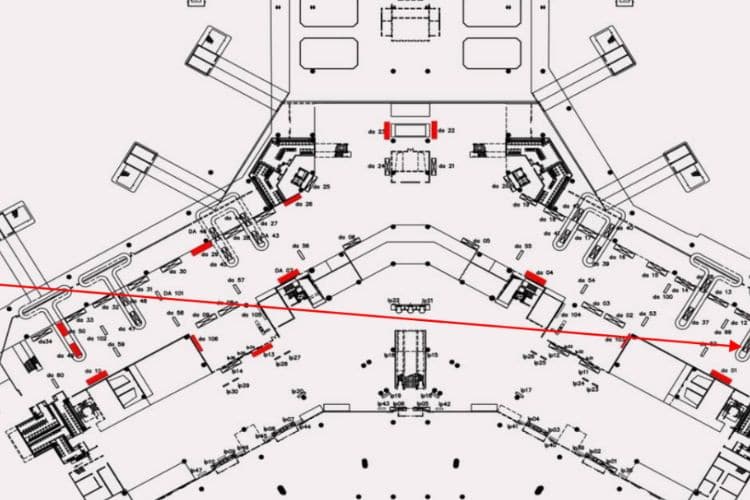 Map - Horizontal Light Box Billboard at Noi Bai International Airport, Noi Bai Ward, Ha Noi City (Conveyor belt No. 01, Domestic Arrival restricted area – Wing B, Level 1, Terminal T1)