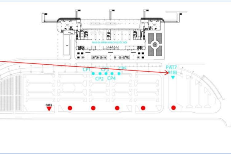 Map -  Horizontal Unipole Billboard at Da Nang International Airport, Hoa Cuong Ward, Da Nang City (car parking area, domestic terminal)