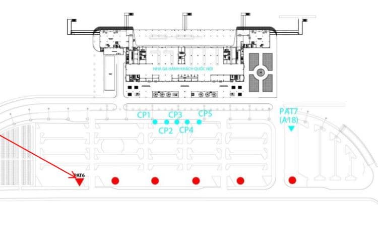 Map -  Horizontal Unipole Billboard at Da Nang International Airport, Hoa Cuong Ward, Da Nang City (car parking area in front of the domestic terminal)