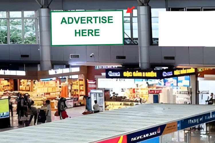 1 Panel Horizontal Wall-mounted Pano Billboard at Cam Ranh International Airport, Bac Cam Ranh Ward, Khanh Hoa (IP06, Level 1 area, passenger exit of the Domestic Arrivals Terminal)