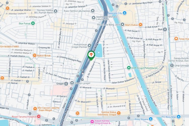 Map - Horizontal Static Billboard at Jl. Prof Dr Latumenten, Jakarta Barat, DKI Jakarta