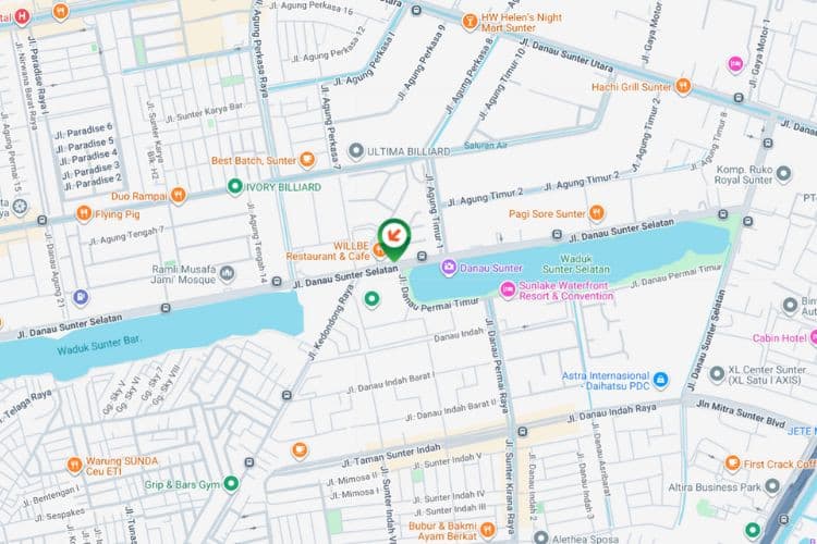Map - Vertical Static Billboard di Jl. Danau Sunter Selatan, Jakarta Utara, DKI Jakarta