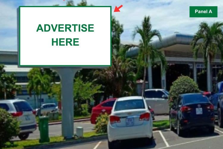 4 Panel Horizontal Unipole Billboard at Cam Ranh International Airport, Bac Cam Ranh Ward, Khanh Hoa (Parking lot opposite the Domestic Terminal)