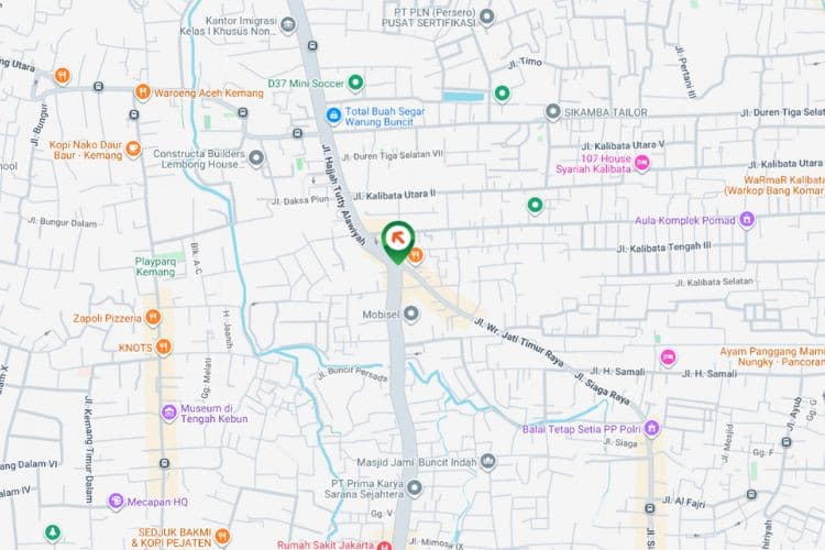 Map - Vertical Static Billboard at Jl. Buncit Raya Mampang Prapatan, Jakarta Selatan, DKI Jakarta  (Hatindo)