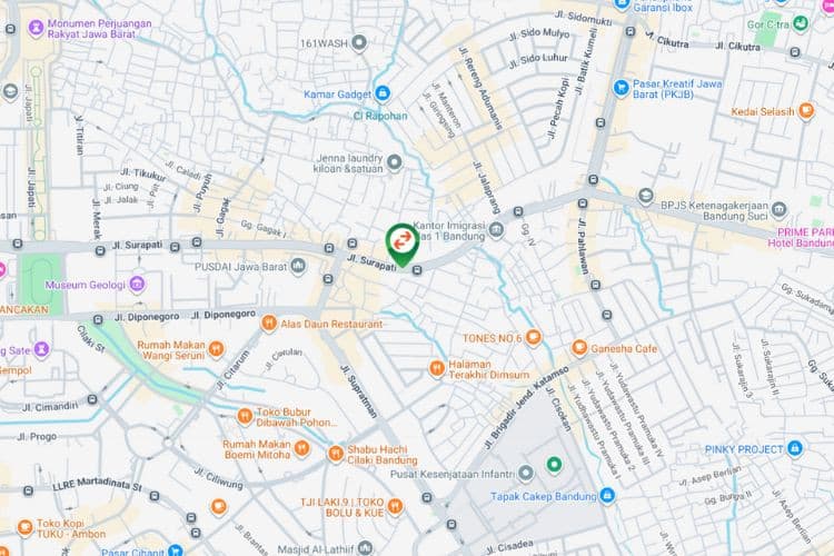 Map - Horizontal Static Billboard di Jl. Surapati No 76, Bandung, Jawa Barat