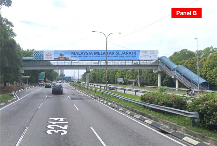 2 Sided Overhead Bridge Billboard at Jalan Subang, Shah Alam, Selangor