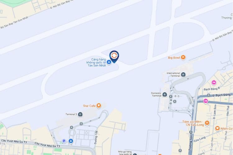 Map -   Horizontal Airport LED Screen Billboard at Tan Son Nhat International Airport, Tan Son Hoa Ward, Ho Chi Minh City (Level 2, center of the Domestic Departures lounge area, next to the flight information display board, Terminal T1)