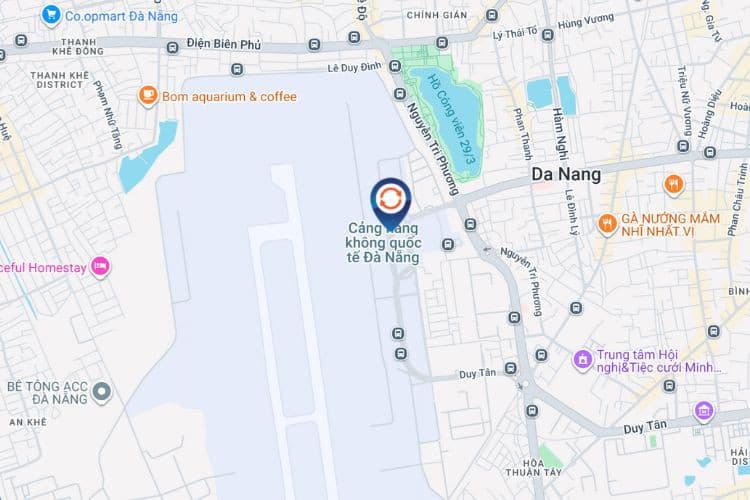 Map - Vertical Airport LED Screen Billboard at Da Nang International Airport, Hoa Cuong Ward, Da Nang City (Above the five baggage carousels, Domestic Arrivals Isolation Area)